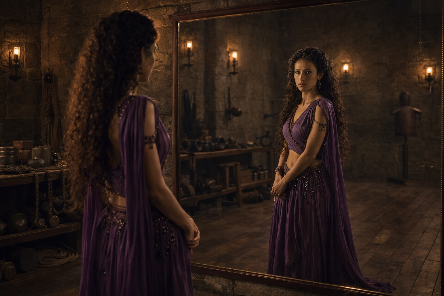A woman prepared within Twisted Blades
